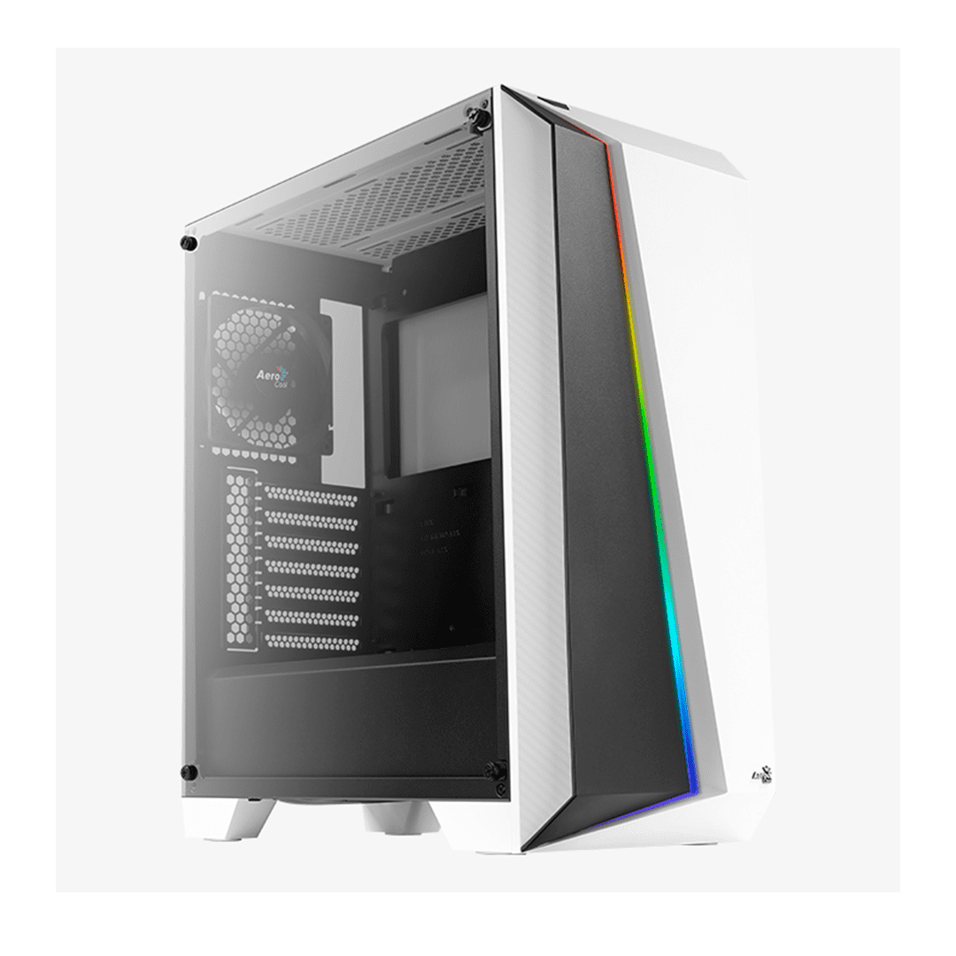 CASE AEROCOOL CYLON PRO-G-WT-V2 ATX, RGB, WHITE