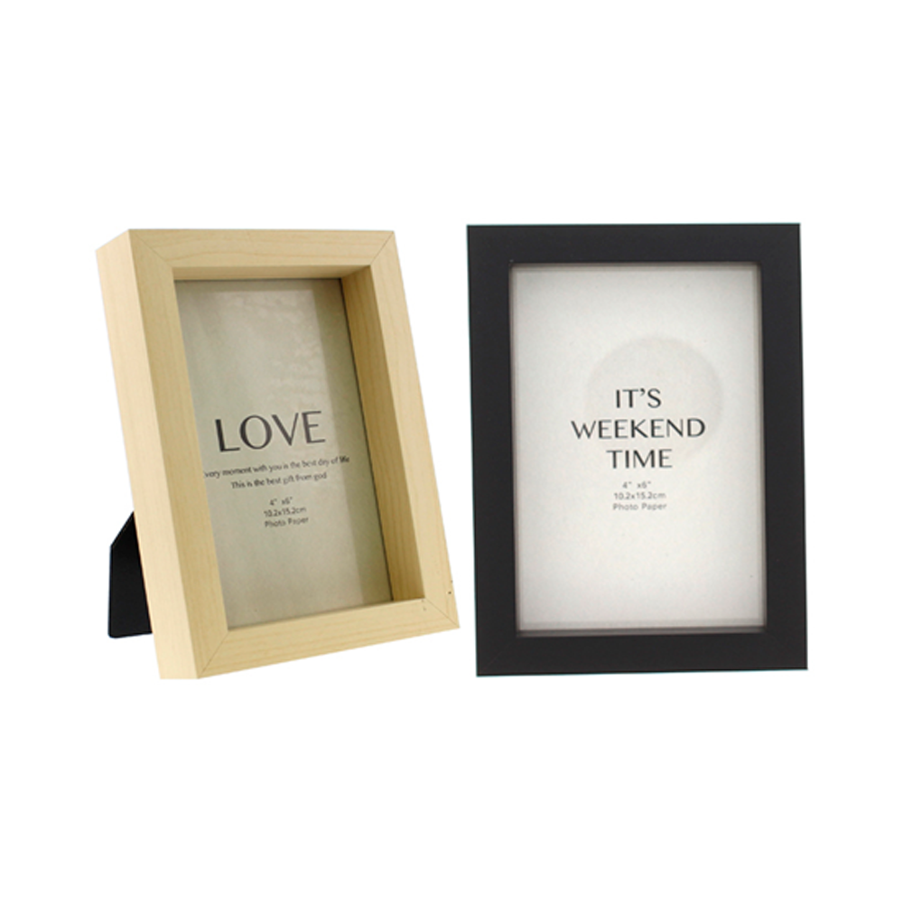 PORTARETRATO 4X6" (37153) CREMA/NEGRO