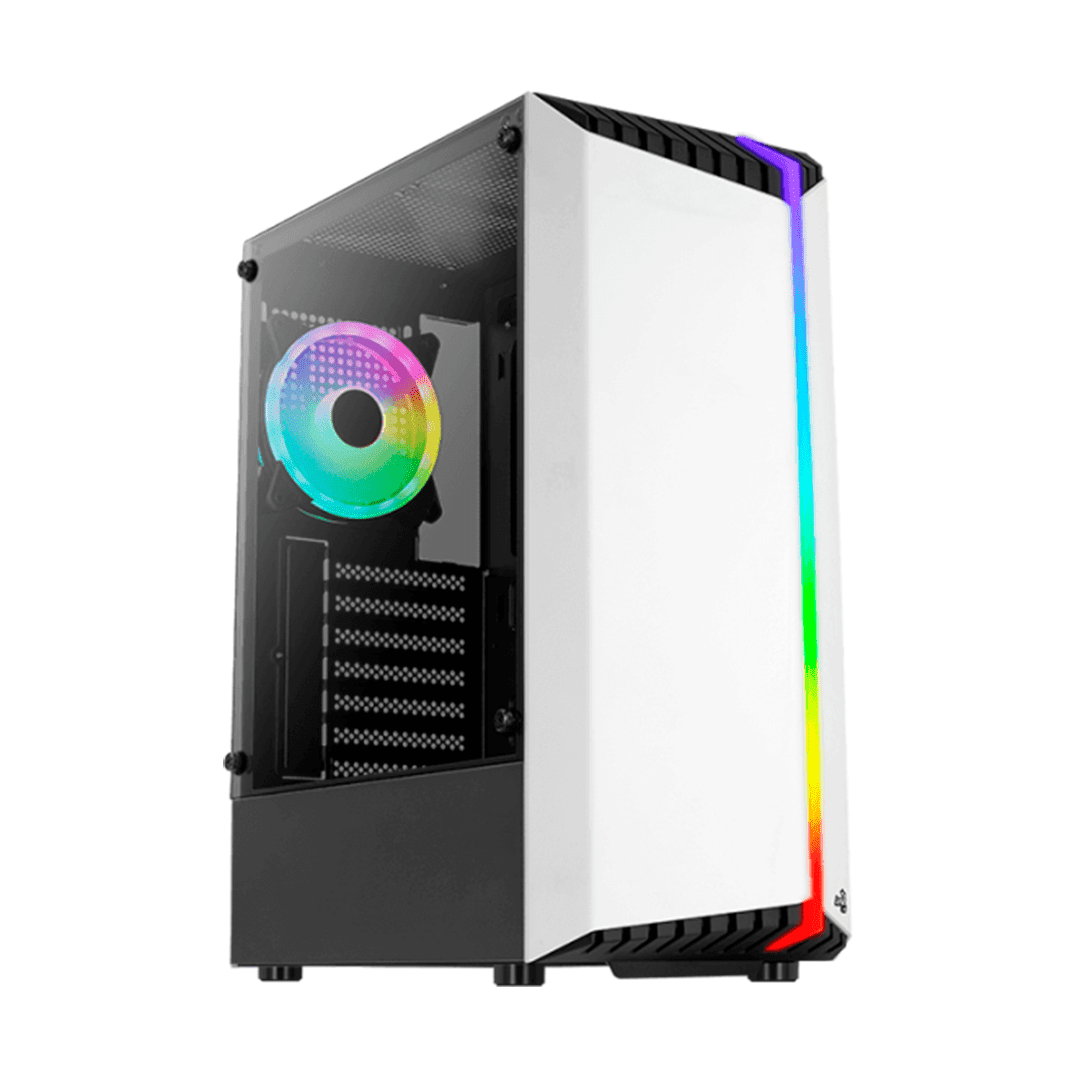 CASE AEROCOOL BIONIC-G-WT-V2/ RGB FAN X1 WHITE