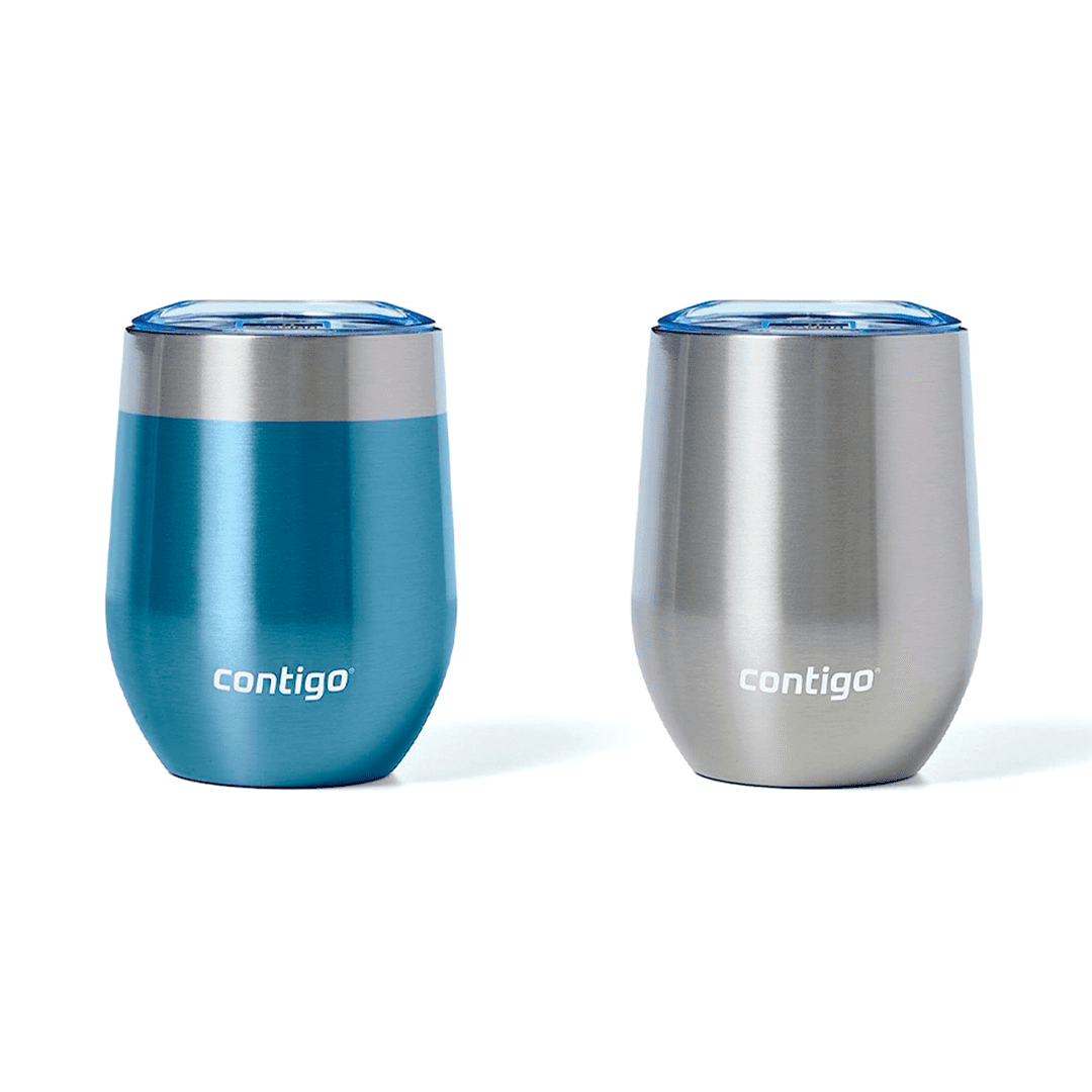 VASO CONTIGO 2170399 12 OZ 354 ml BLUE INOX 2 UNID