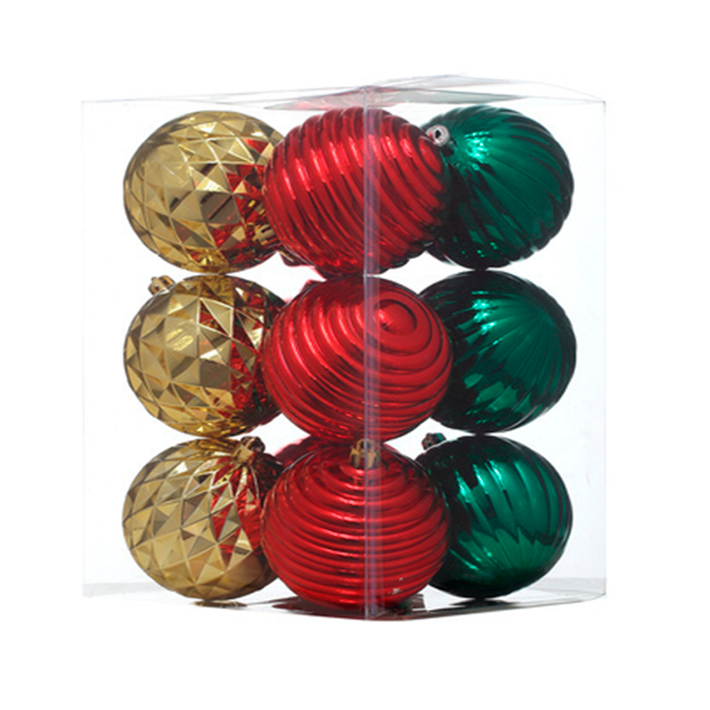 JUEGO DE 12 ESFERAS 8CM PVC (831-2787-239101360D) SURTIDO