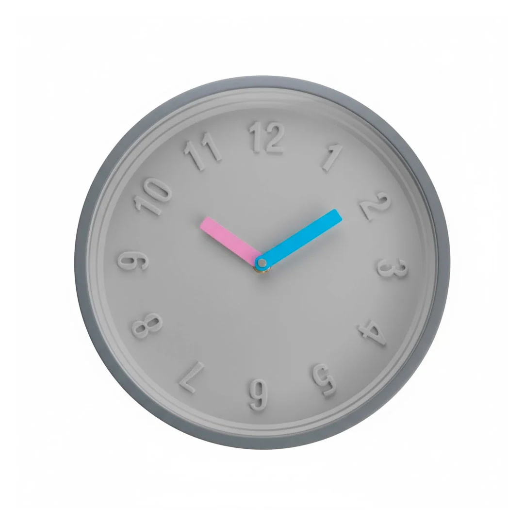 RELOJ DE PARED 30CM 602-2401907 GRIS