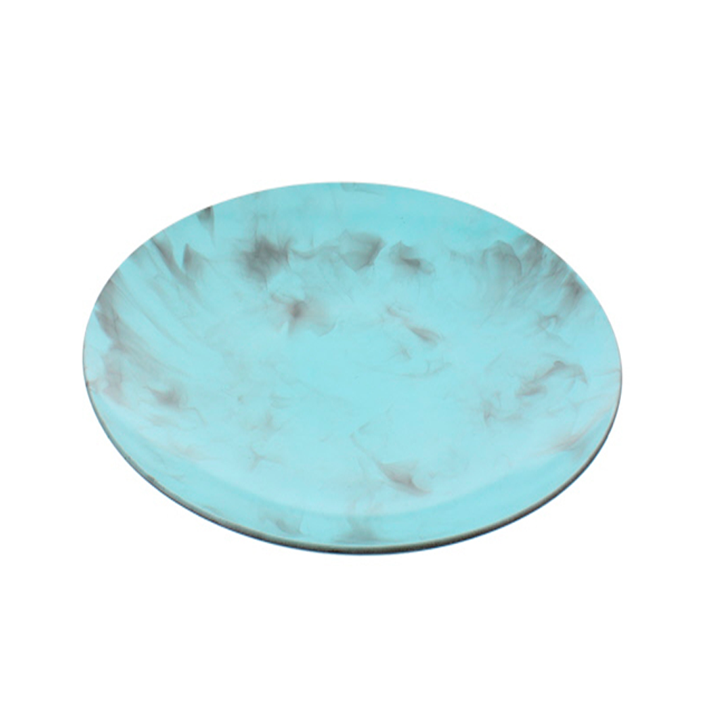 BANDEJA REDONDA 44.8X5.7CM (N18-00798) TURQUESA/GRIS