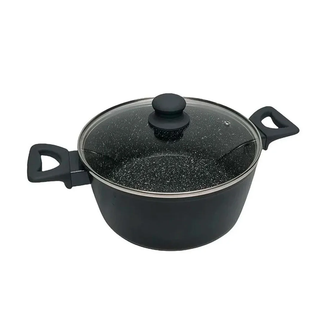 CACEROLA ALUMINIO FORJADO IND BG-30594-BK C/TAPA BERGNER 24 CM