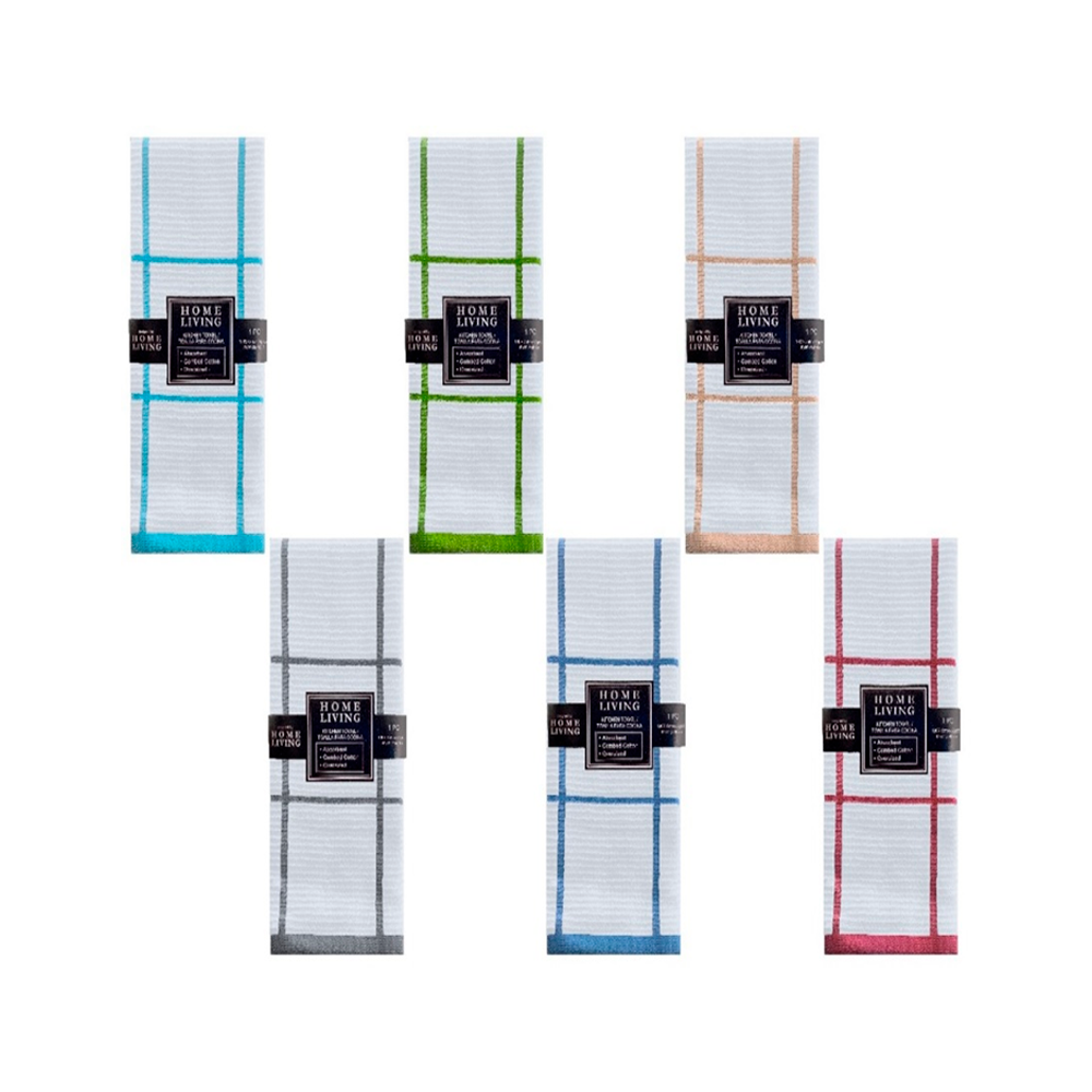 TOALLA P/ COCINA 15X25" 107G 768-1433606 BLANCO/VERDE